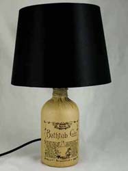 Batt Tub Gin Table Lamp from recycled bottle