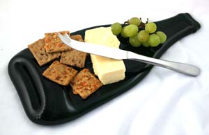 recycled champagne bottle cheese board