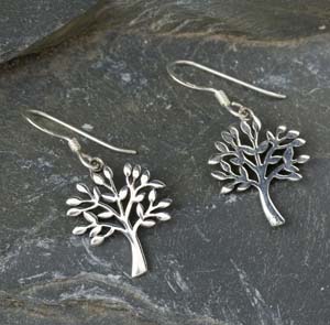 Sterling Silver tree of life earrings