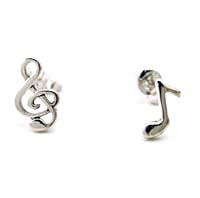 Sterling Silver musical stud earrings