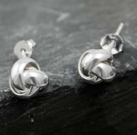 Sterling Silver knot stud earrings