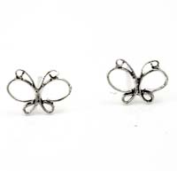 Sterling Silver open butterfly earrings