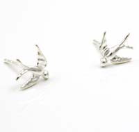 Sterling Silver swallow earrings