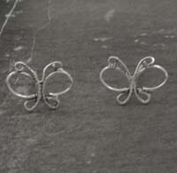 Sterling Silver open butterfly earrings