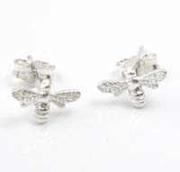 Sterling Silver bee earrings