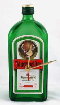 Jagermeister Mantle bottle clock