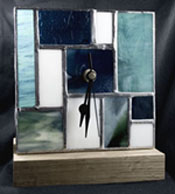 Stained glass clock from Gracie Mae