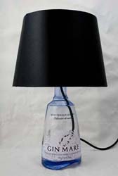Gin Mare Gin Table Lamp from recycled bottle