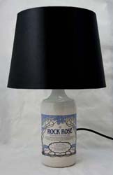 Rock Rose Gin Table Lamp from recycled bottle
